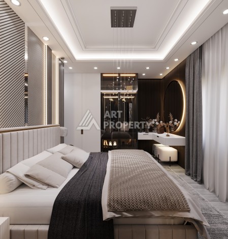 Премиум проект с квартирами 1+1, 2+1, 3+1 и 4+1 виллами в 150 метрах от моря. Томюк, Мерсин. - Ракурс 39