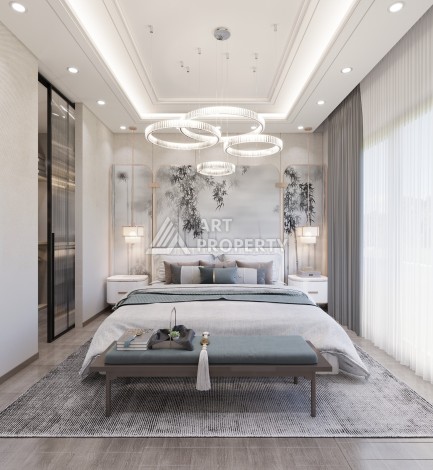 Премиум проект с квартирами 1+1, 2+1, 3+1 и 4+1 виллами в 150 метрах от моря. Томюк, Мерсин. - Ракурс 41