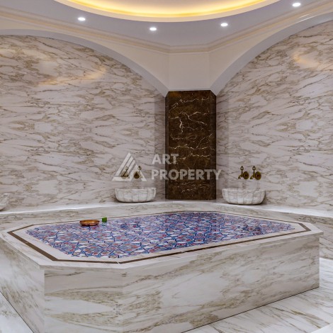 Премиум проект с квартирами 1+1, 2+1, 3+1 и 4+1 виллами в 150 метрах от моря. Томюк, Мерсин. - Ракурс 48