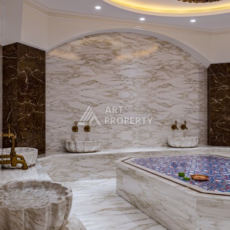 Премиум проект с квартирами 1+1, 2+1, 3+1 и 4+1 виллами в 150 метрах от моря. Томюк, Мерсин. - Ракурс 49