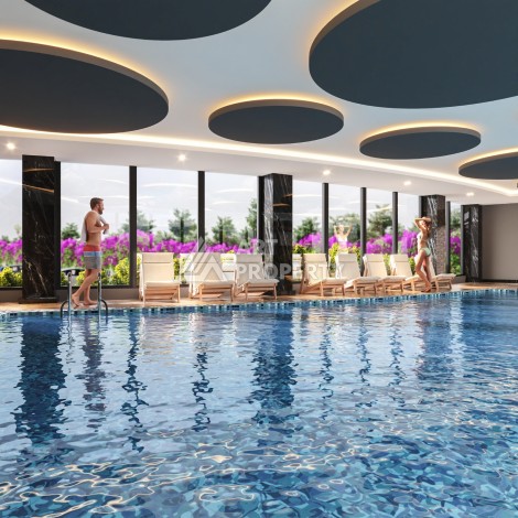 Премиум проект с квартирами 1+1, 2+1, 3+1 и 4+1 виллами в 150 метрах от моря. Томюк, Мерсин. - Ракурс 51