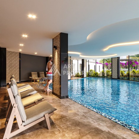 Премиум проект с квартирами 1+1, 2+1, 3+1 и 4+1 виллами в 150 метрах от моря. Томюк, Мерсин. - Ракурс 59