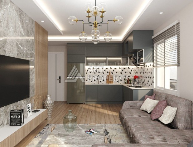 Квартиры 1+1 в минутной доступности от прекрасного пляжа в районе Арпачбахшиш, 65 кв.м. - Ракурс 11