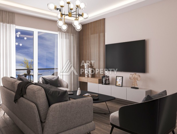 Квартиры 1+1 в минутной доступности от прекрасного пляжа в районе Арпачбахшиш, 65 кв.м. - Ракурс 16