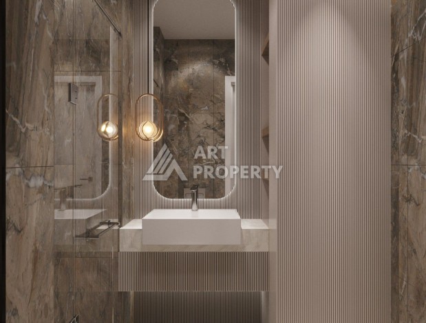 Квартиры 1+1 в минутной доступности от прекрасного пляжа в районе Арпачбахшиш, 65 кв.м. - Ракурс 19