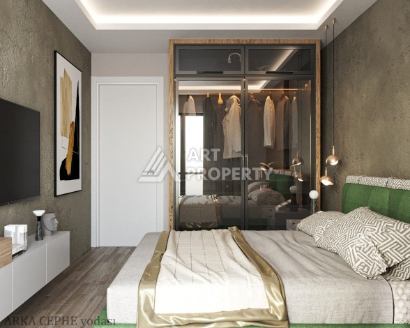 Квартиры 1+1 в минутной доступности от прекрасного пляжа в районе Арпачбахшиш, 65 кв.м. - Ракурс 21