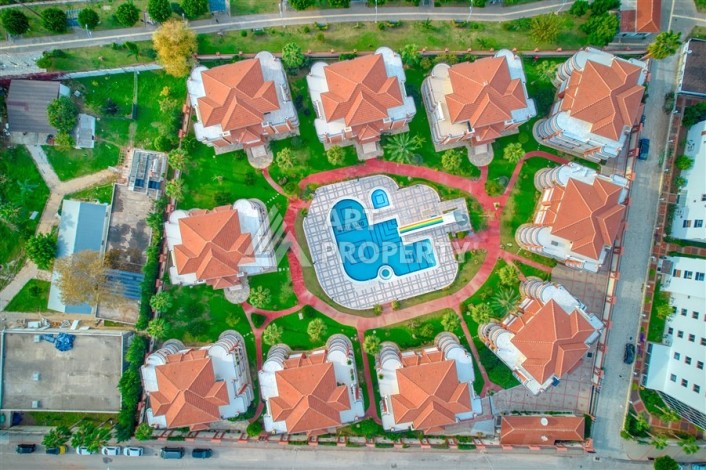 Дуплекс 4+1 с выходом в сад всего в 150 метрах от моря, 280 кв.м. Кестель, Алания. - Ракурс 6