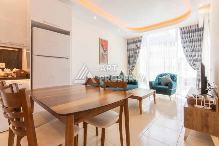 Квартира 1+1 с видом на море в элитном комплексе, 50 кв.м. Махмутлар, Алания. - Ракурс 4