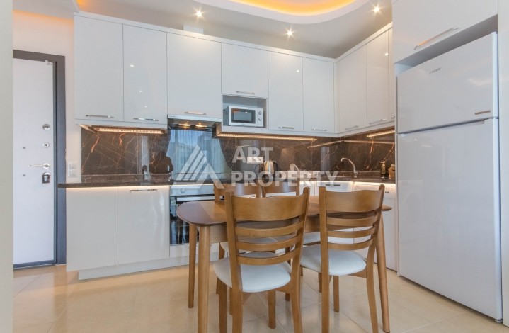 Квартира 1+1 с видом на море в элитном комплексе, 50 кв.м. Махмутлар, Алания. - Ракурс 5