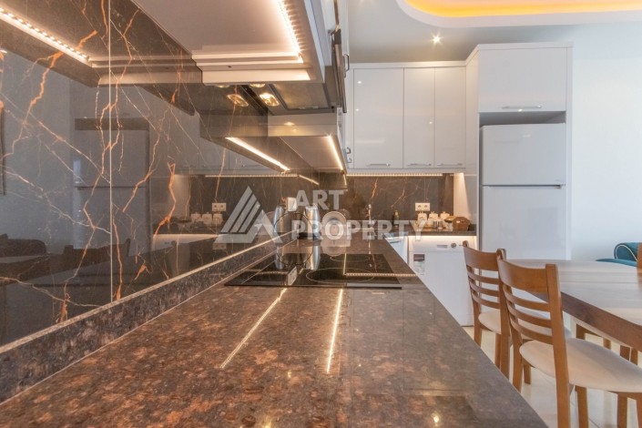 Квартира 1+1 с видом на море в элитном комплексе, 50 кв.м. Махмутлар, Алания. - Ракурс 6