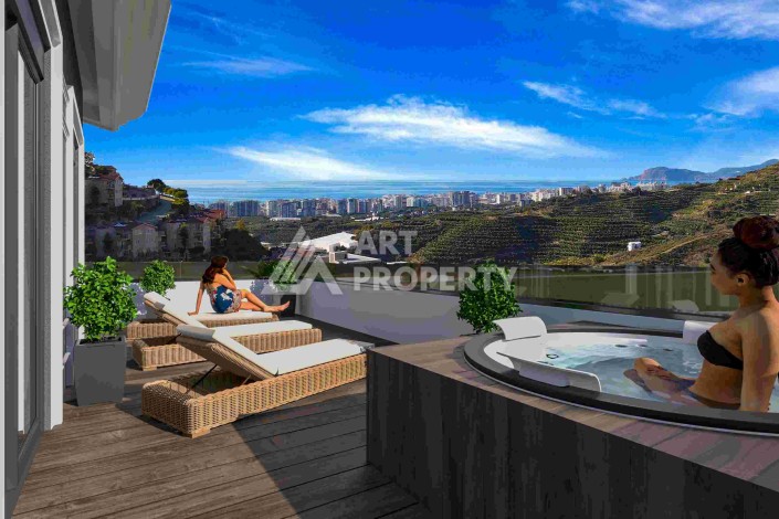 Премиум виллы 4+1 с приватным участком от 260 до 460 м2. Каргыджак, Алания. - Ракурс 2