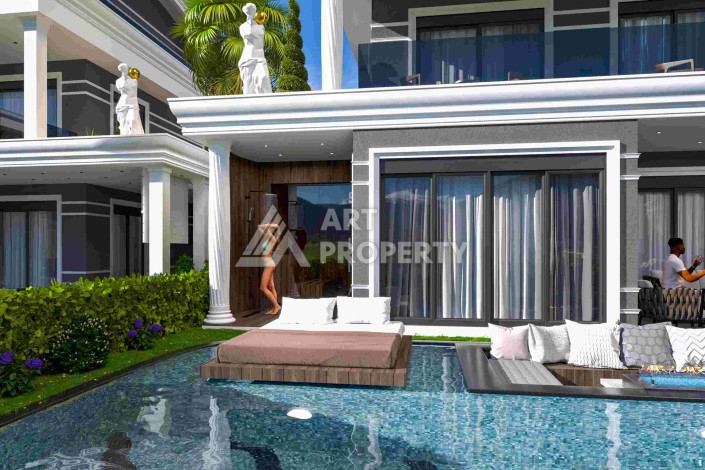 Премиум виллы 4+1 с приватным участком от 260 до 460 м2. Каргыджак, Алания. - Ракурс 6