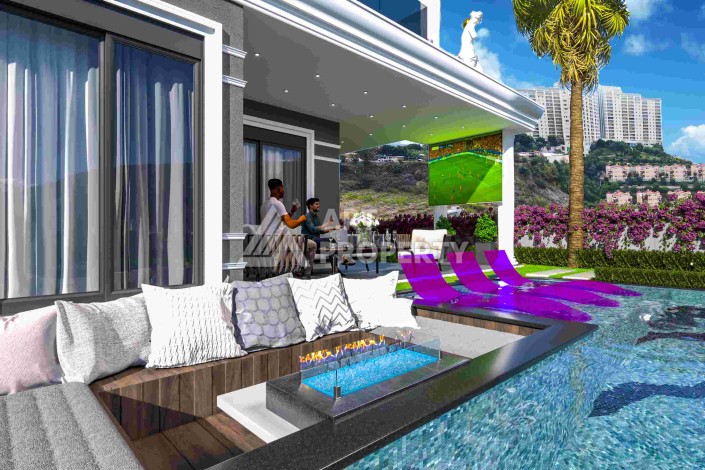 Премиум виллы 4+1 с приватным участком от 260 до 460 м2. Каргыджак, Алания. - Ракурс 7