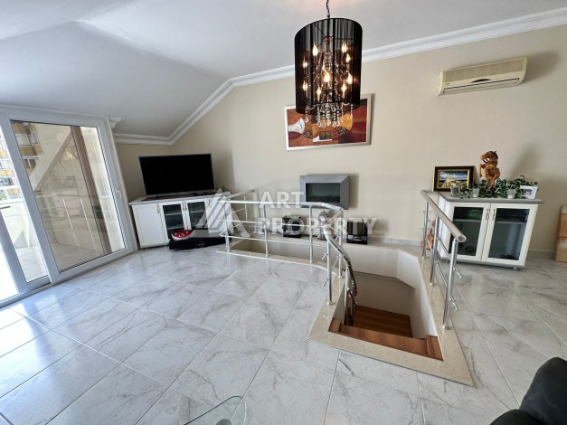 Дуплекс 2+1 с видом на горы в 10 минутах от пляжа Клеопатры, 120 кв.м. - Ракурс 10