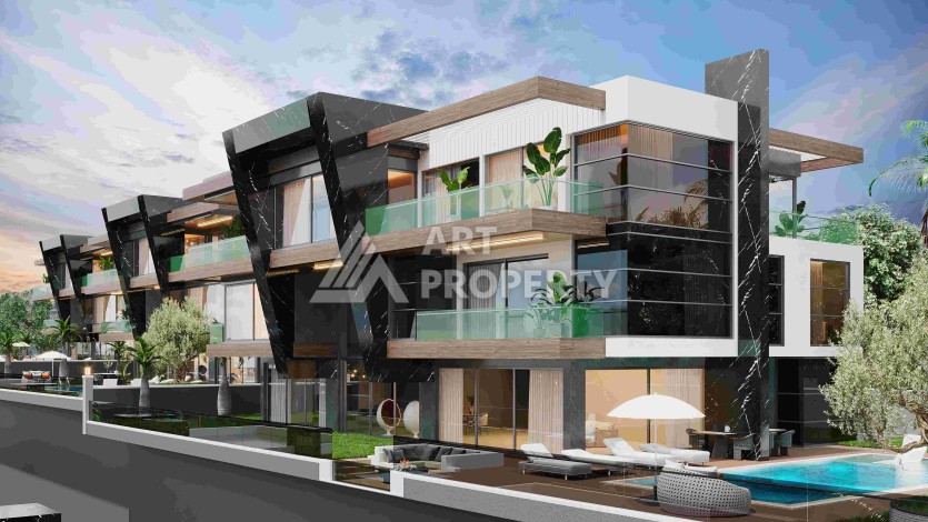 Роскошные виллы 3+1 и 6+2 с панорамными видами на море, от 363 кв.м. Бекташ, Алания. - Ракурс 3