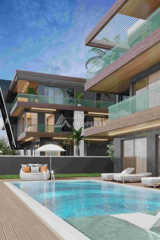 Роскошные виллы 3+1 и 6+2 с панорамными видами на море, от 363 кв.м. Бекташ, Алания. - Ракурс 9