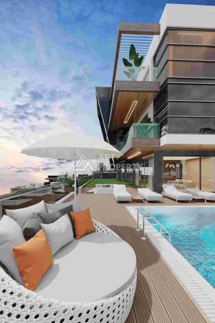 Роскошные виллы 3+1 и 6+2 с панорамными видами на море, от 363 кв.м. Бекташ, Алания. - Ракурс 11