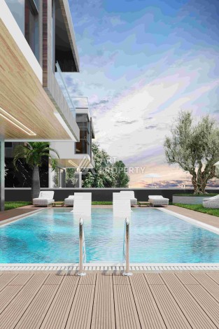 Роскошные виллы 3+1 и 6+2 с панорамными видами на море, от 363 кв.м. Бекташ, Алания. - Ракурс 22