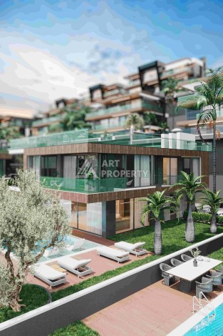 Роскошные виллы 3+1 и 6+2 с панорамными видами на море, от 363 кв.м. Бекташ, Алания. - Ракурс 24