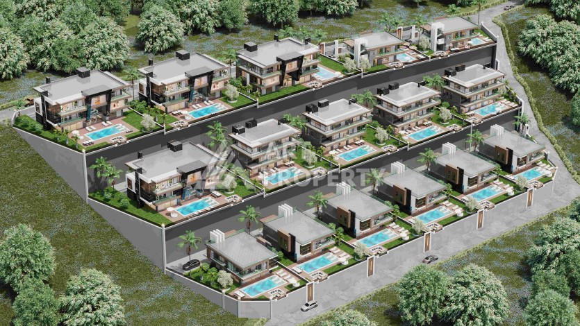 Роскошные виллы 3+1 и 6+2 с панорамными видами на море, от 363 кв.м. Бекташ, Алания. - Ракурс 28