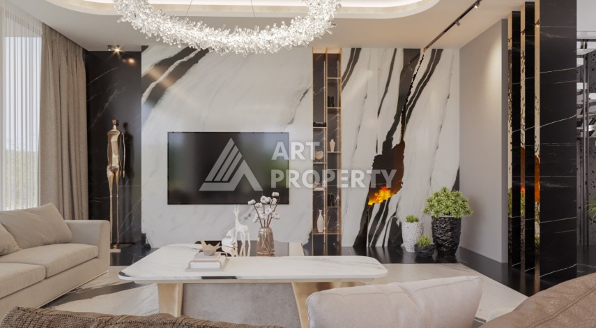 Роскошные виллы 3+1 и 6+2 с панорамными видами на море, от 363 кв.м. Бекташ, Алания. - Ракурс 29