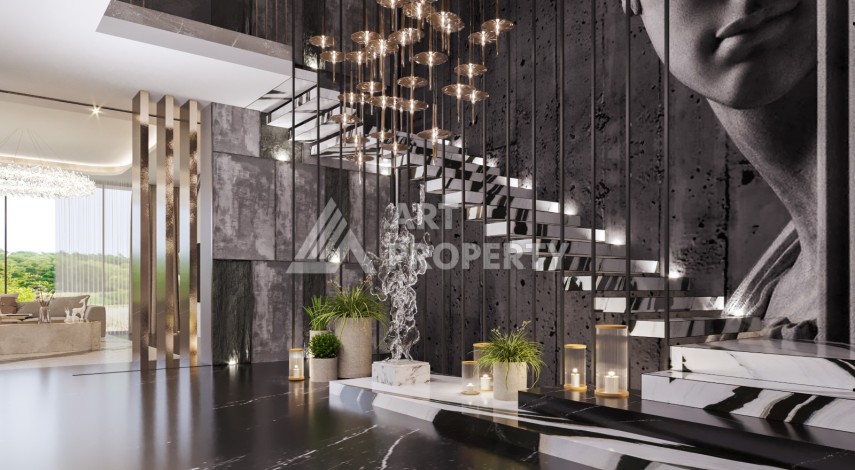 Роскошные виллы 3+1 и 6+2 с панорамными видами на море, от 363 кв.м. Бекташ, Алания. - Ракурс 32