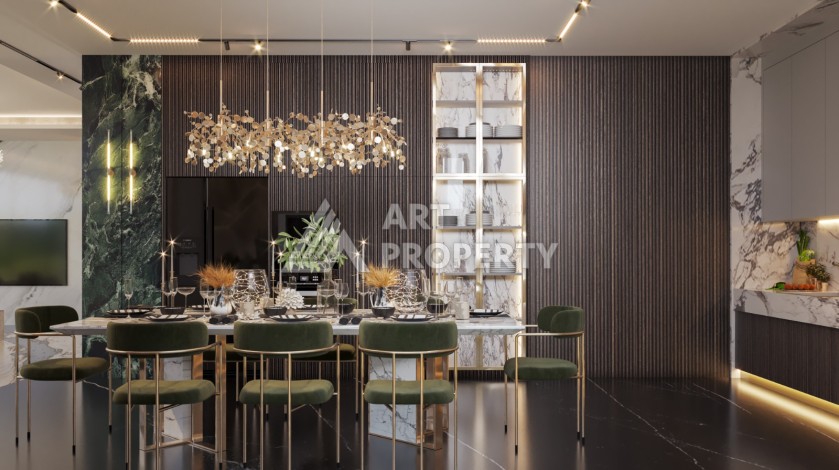 Роскошные виллы 3+1 и 6+2 с панорамными видами на море, от 363 кв.м. Бекташ, Алания. - Ракурс 42