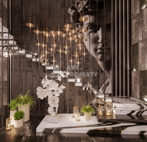 Роскошные виллы 3+1 и 6+2 с панорамными видами на море, от 363 кв.м. Бекташ, Алания. - Ракурс 44