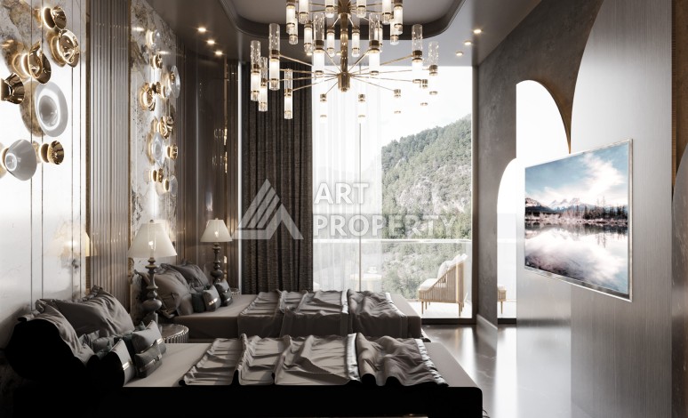 Роскошные виллы 3+1 и 6+2 с панорамными видами на море, от 363 кв.м. Бекташ, Алания. - Ракурс 47