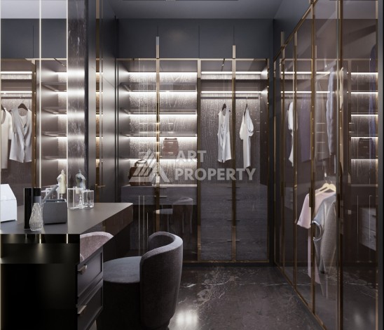 Роскошные виллы 3+1 и 6+2 с панорамными видами на море, от 363 кв.м. Бекташ, Алания. - Ракурс 52