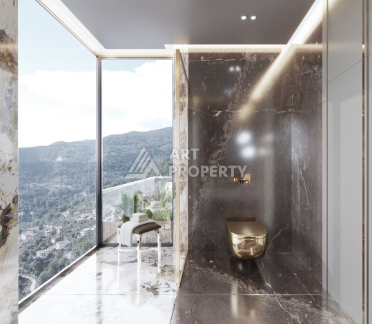 Роскошные виллы 3+1 и 6+2 с панорамными видами на море, от 363 кв.м. Бекташ, Алания. - Ракурс 54