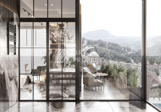 Роскошные виллы 3+1 и 6+2 с панорамными видами на море, от 363 кв.м. Бекташ, Алания. - Ракурс 61