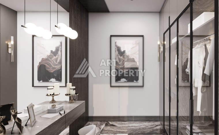 Роскошные виллы 3+1 и 6+2 с панорамными видами на море, от 363 кв.м. Бекташ, Алания. - Ракурс 65