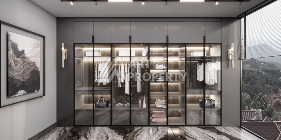 Роскошные виллы 3+1 и 6+2 с панорамными видами на море, от 363 кв.м. Бекташ, Алания. - Ракурс 66