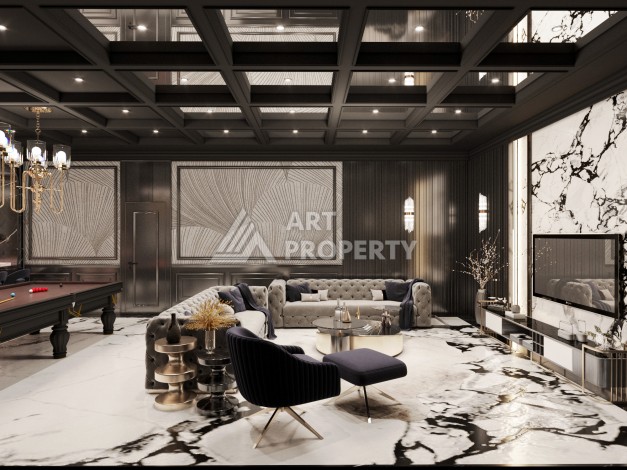 Роскошные виллы 3+1 и 6+2 с панорамными видами на море, от 363 кв.м. Бекташ, Алания. - Ракурс 76