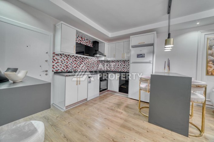 Меблированная квартира 1+1 в 400 метрах от моря, 60 м2. Кестель, Алания. - Ракурс 4