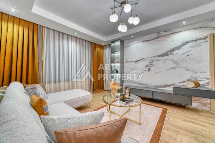 Меблированная квартира 1+1 в 400 метрах от моря, 60 м2. Кестель, Алания. - Ракурс 10