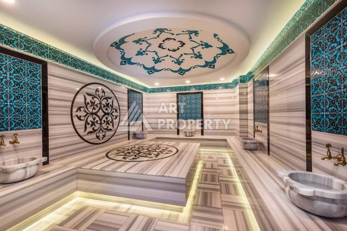 Квартира 1+1 с видом на море на первой береговой линии в Махмутларе, 61 кв.м. - Ракурс 5