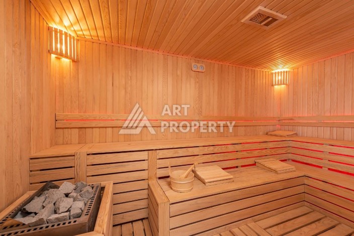 Квартира 1+1 с видом на море на первой береговой линии в Махмутларе, 61 кв.м. - Ракурс 6