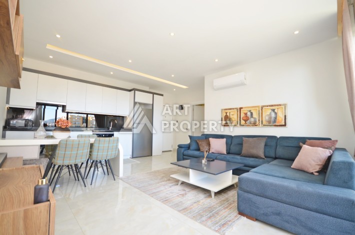 Квартира 1+1 с видом на море на первой береговой линии в Махмутларе, 61 кв.м. - Ракурс 12