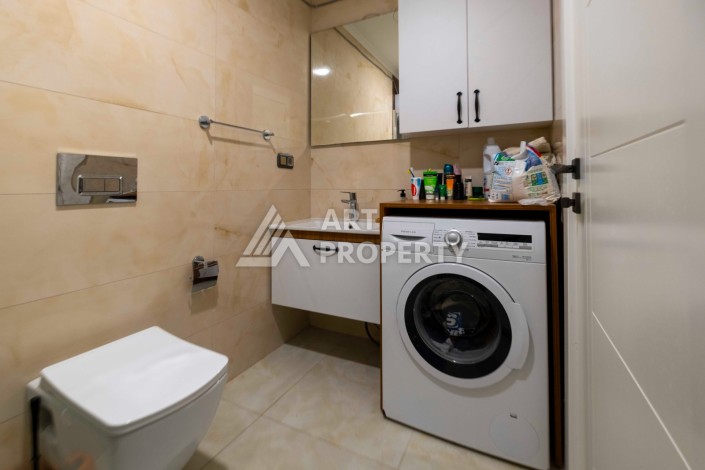 Квартира 2+1 с видом на море на первой береговой линии, 80 кв.м. Махмутлар, Алания - Ракурс 11