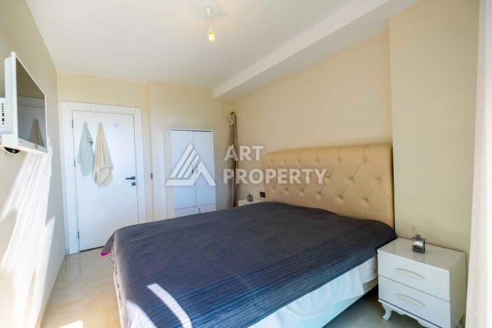 Квартира 2+1 с видом на море на первой береговой линии, 80 кв.м. Махмутлар, Алания - Ракурс 13