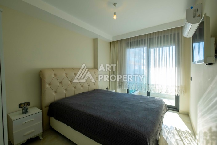 Квартира 2+1 с видом на море на первой береговой линии, 80 кв.м. Махмутлар, Алания - Ракурс 14