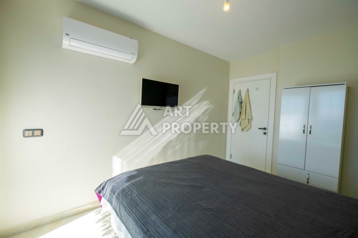 Квартира 2+1 с видом на море на первой береговой линии, 80 кв.м. Махмутлар, Алания - Ракурс 15