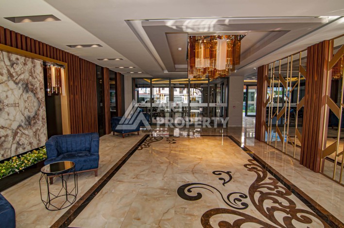 Квартира 2+1 с видом на море на первой береговой линии, 80 кв.м. Махмутлар, Алания - Ракурс 21