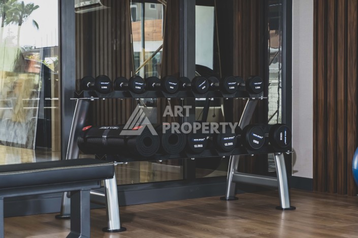 Квартира 2+1 с видом на море на первой береговой линии, 80 кв.м. Махмутлар, Алания - Ракурс 23