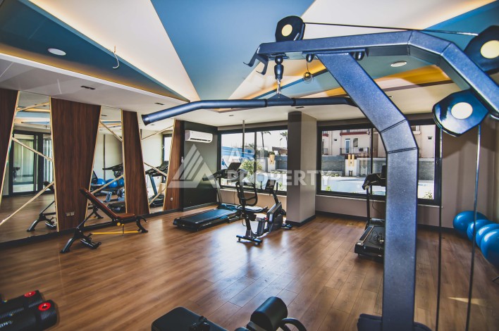 Квартира 2+1 с видом на море на первой береговой линии, 80 кв.м. Махмутлар, Алания - Ракурс 24