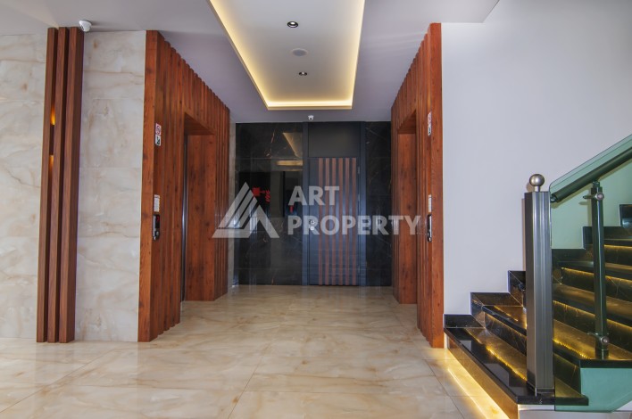 Квартира 2+1 с видом на море на первой береговой линии, 80 кв.м. Махмутлар, Алания - Ракурс 32