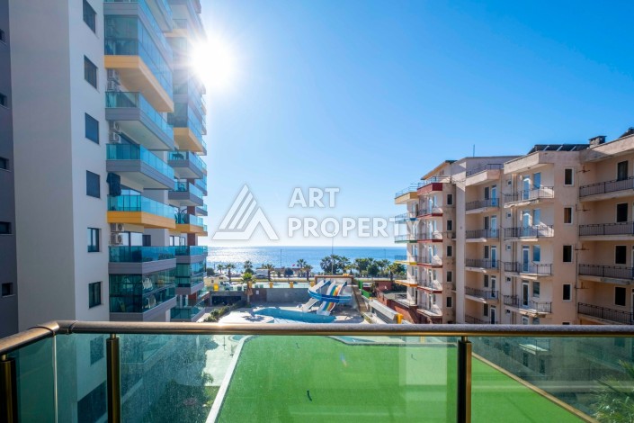 Квартира 2+1 с видом на море на первой береговой линии, 80 кв.м. Махмутлар, Алания - Ракурс 35