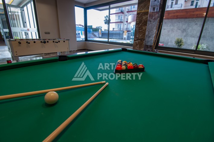 Квартира 2+1 с видом на море на первой береговой линии, 80 кв.м. Махмутлар, Алания - Ракурс 37